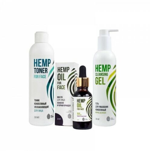 Конопляный сет "Комплексный уход для лица с маслом"